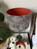 Double-sided 'Before I Turn to Rust' lampshade incorporating Liberty of London floral fabric