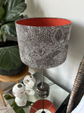 Double-sided 'Before I Turn to Rust' lampshade incorporating Liberty of London floral fabric