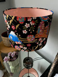Double-sided ‘Cherry Blossom Girl’ Japanese cotton lampshade