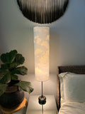 Single-sided cylinder ‘Cloud’ Ankara print fabric lampshade