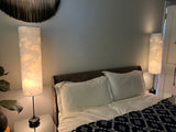 Single-sided cylinder ‘Cloud’ Ankara print fabric lampshade