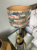 Double-sided 'Texas Sun' lampshade incorporating Liberty of London cactus fabric