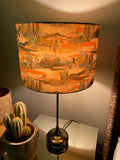 Double-sided 'Texas Sun' lampshade incorporating Liberty of London cactus fabric