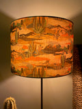 Double-sided 'Texas Sun' lampshade incorporating Liberty of London cactus fabric