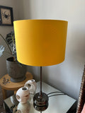 Double-sided ‘Hidden Target 25' black, red and yellow print lampshade