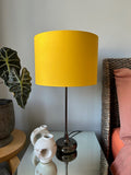 Double-sided ‘Hidden Target 25' black, red and yellow print lampshade