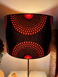 Double-sided 'Circles 25' Ankara print lampshade