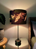 Double-sided ‘Cranes In The Sky - Blue’ Japanese cotton lampshade
