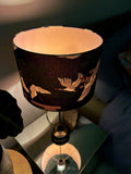 Double-sided ‘Cranes In The Sky - Blue’ Japanese cotton lampshade