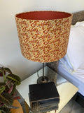 Double-sided 'Golden Brown' lampshade incorporating Liberty of London floral fabric