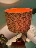 Double-sided 'Golden Brown' lampshade incorporating Liberty of London floral fabric