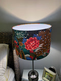 Double-sided ‘Peacock’ Japanese cotton lampshade