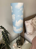 Single-sided cylinder ‘Cloud’ Ankara print fabric lampshade