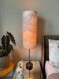 Single-sided cylinder ‘Cloud’ Ankara print fabric lampshade