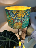 Double-sided Kaffe Fassett ‘Chrysanthemum Moss’ lampshade