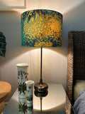 Double-sided Kaffe Fassett ‘Chrysanthemum Moss’ lampshade