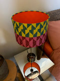 Double-sided ‘Kilim Me Softly’ multicoloured Ankara print lampshade