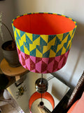 Double-sided ‘Kilim Me Softly’ multicoloured Ankara print lampshade