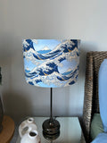 Double-sided ‘The Big Wave’ Japanese cotton lampshade