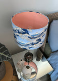 Double-sided ‘The Big Wave’ Japanese cotton lampshade