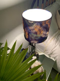 Single-sided ‘Fern’ blue print lampshade