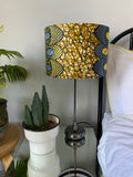 Double-sided 'Do You Remember The First Time' Ankara print lampshade with striped inner