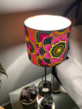 Single-sided ‘Mandala’ floral pattern Ankara lampshade
