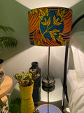 Double-sided ‘Blue Moon’ floral Ankara print lampshade