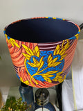Double-sided ‘Blue Moon’ floral Ankara print lampshade