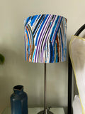 Single-sided ‘Splash’ blue Ankara print lampshade