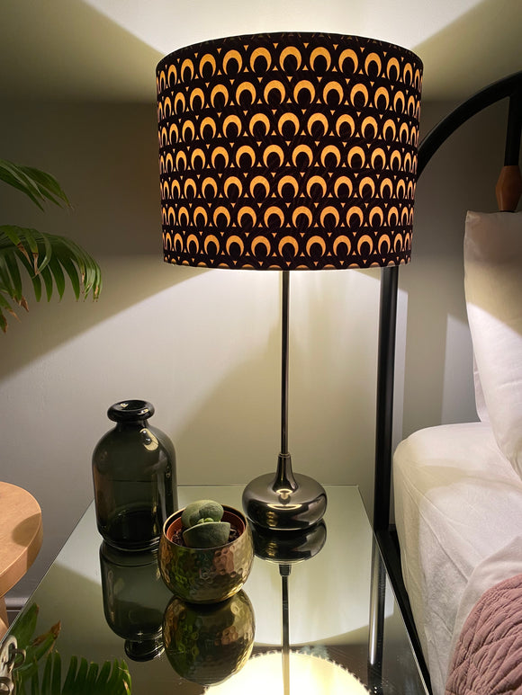 Double-sided ‘Crescent’ Ankara print lampshade