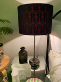 Double-sided  ‘Hidden Chevrons' green and pink Ankara print lampshade