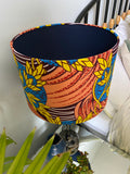 Double-sided ‘Blue Moon’ floral Ankara print lampshade