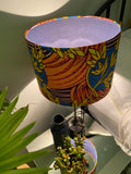 Double-sided ‘Blue Moon’ floral Ankara print lampshade