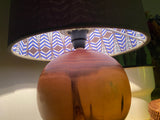 Double-sided tapered cone ‘Hidden Diamonds’ Ankara graphic print fabric lampshade