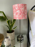 Single-sided pink & white Liberty abstract print lampshade