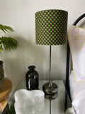 Single-sided ‘Fin’ green & black Ankara print fabric lampshade