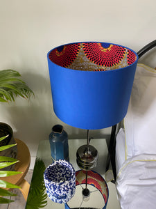 Double-sided ‘Hidden Circles 3' Red Ankara print lampshade
