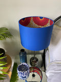 Double-sided ‘Hidden Circles 3' Red Ankara print lampshade