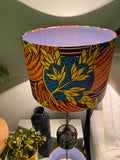 Double-sided ‘Blue Moon’ floral Ankara print lampshade