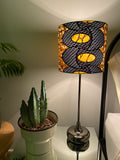 Single-sided 'The First Time' grey and yellow ovals Ankara lampshade