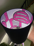 Double-sided ‘I’m the Man’ Ankara print lampshade