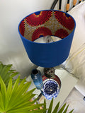 Double-sided ‘Hidden Circles 3' Red Ankara print lampshade