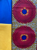 Double-sided ‘Hidden Circles 3' Red Ankara print lampshade