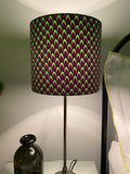 Single-sided ‘Fin’ green & black Ankara print fabric lampshade