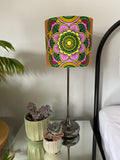 Single-sided ‘Mandala’ floral pattern Ankara lampshade