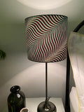 Single-sided ‘Swirl’ green, white & black Ankara print fabric lampshade