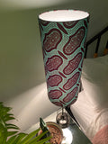 Single-sided cylinder ‘Retro Green’ Ankara print fabric lampshade