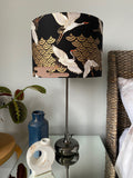 Double-sided ‘Cranes In The Sky’ Japanese cotton lampshade