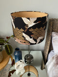Double-sided ‘Cranes In The Sky’ Japanese cotton lampshade